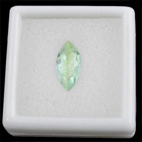 gemsmore:Genuine Faceted Green Amethyst Gemstone