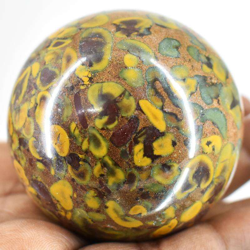 gemsmore:Genuine Fruit Jasper Carved Reiki Healing Sphere