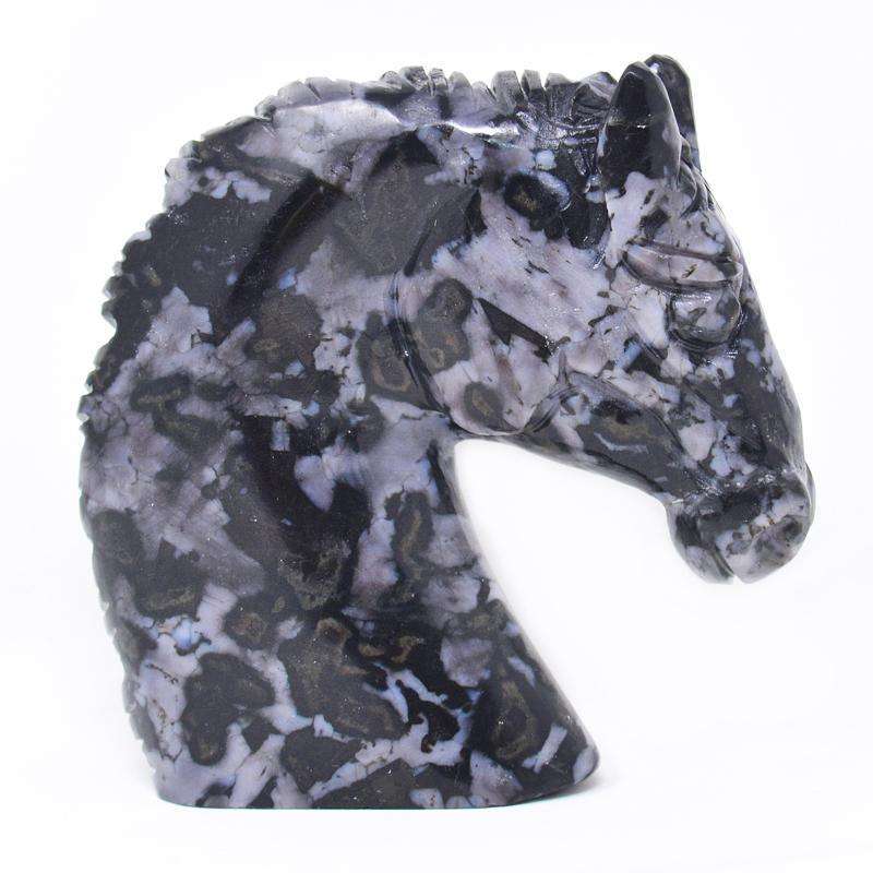 gemsmore:Genuine Gabrella Jasper Hand Carved Horse Head