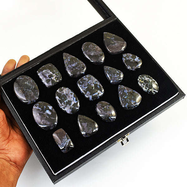 gemsmore:Genuine Gabrella Jasper  Untreated Gemstone Cabochon Lot