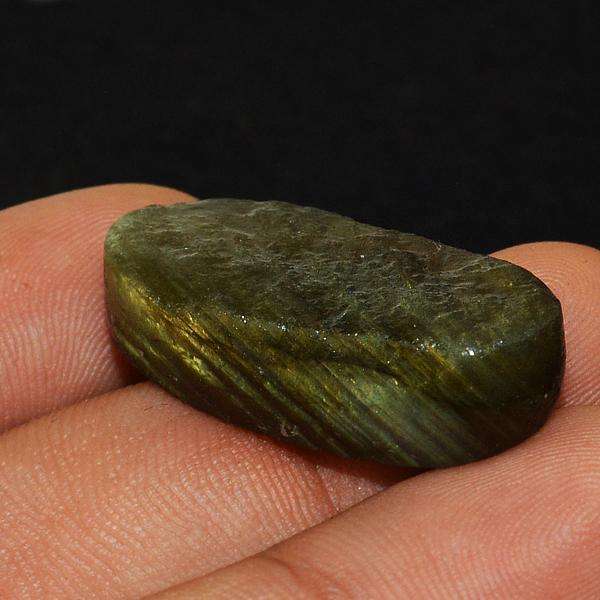 gemsmore:Genuine Golden Flash Labradorite Druzy Untreated Loose Gemstone