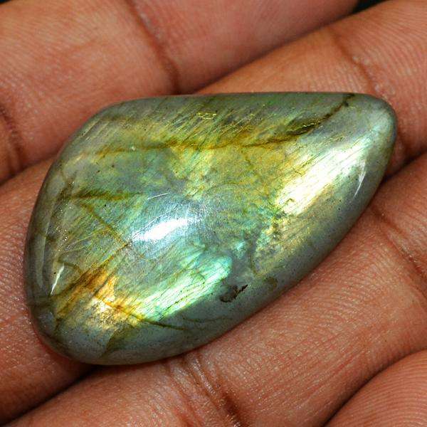 gemsmore:Genuine Golden Flash Labradorite Untreated Loose Gemstone