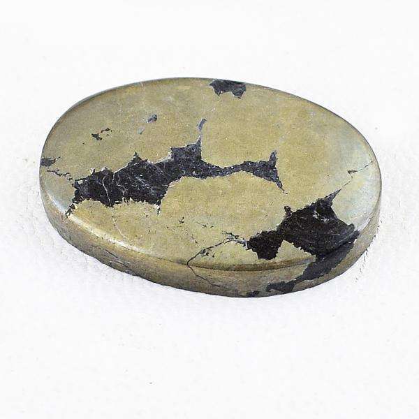 gemsmore:Genuine Golden Pyrite Oval Shape Untreated Loose Gemstone