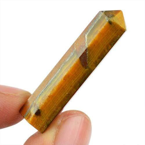 gemsmore:Genuine Golden Tiger Eye Shining Healing Point