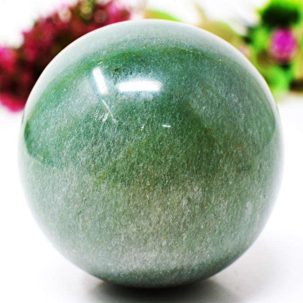 gemsmore:Genuine Green Aventurine Carved Healing Sphere