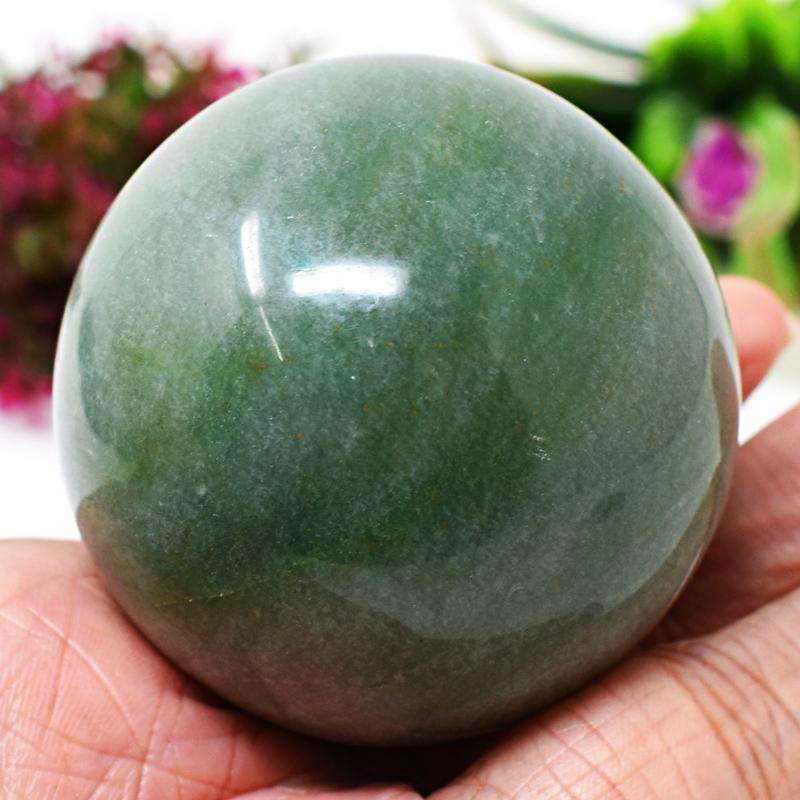 gemsmore:Genuine Green Aventurine Carved Healing Sphere