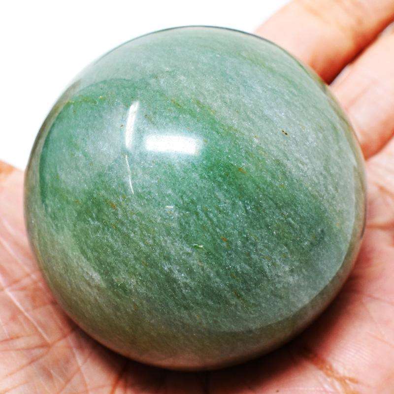 gemsmore:Genuine Green Aventurine Carved Healing Sphere