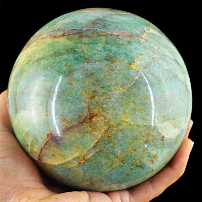 gemsmore:Genuine Green Aventurine Carved Huge Healing Sphere