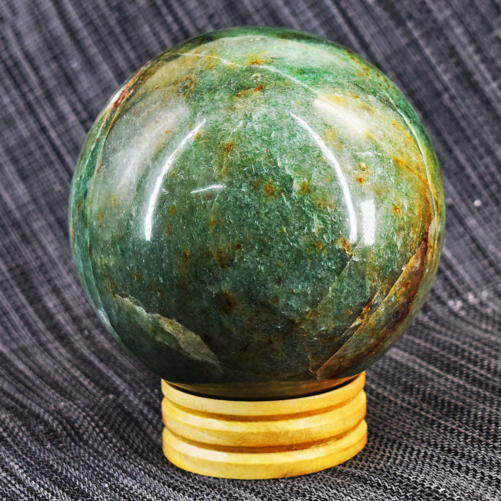 gemsmore:Genuine Green Aventurine Crystal Carved Reiki Healing Sphere - Museum  Size
