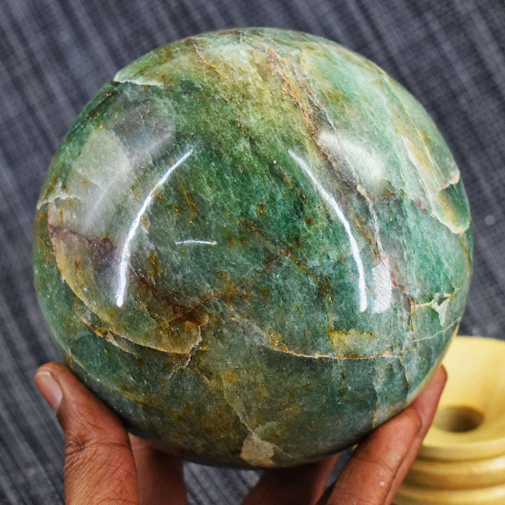 gemsmore:Genuine Green Aventurine Crystal Carved Reiki Healing Sphere - Museum  Size