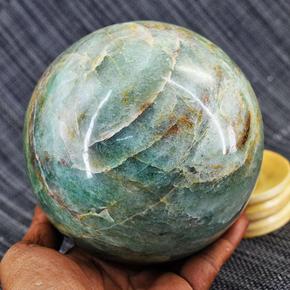 gemsmore:Genuine Green Aventurine Crystal Carved Reiki Healing Sphere - Museum  Size