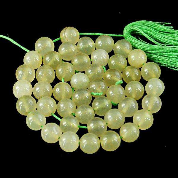 gemsmore:Genuine Green Aventurine Round Shape Drilled Beads Strand