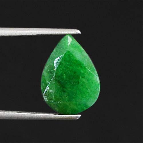 gemsmore:Genuine Green Emerald Faceted Gemstone