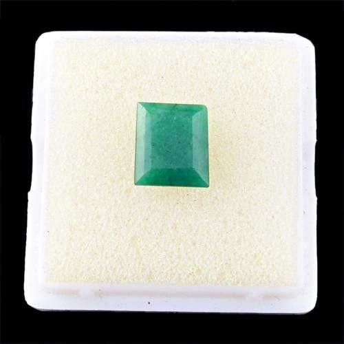 gemsmore:Genuine Green Emerald Faceted Gemstone