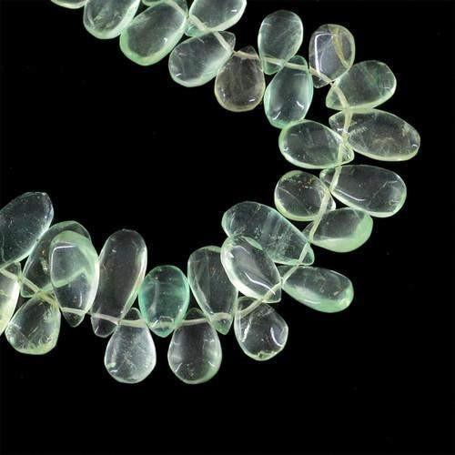 gemsmore:Genuine Green Flourite Beads Strand