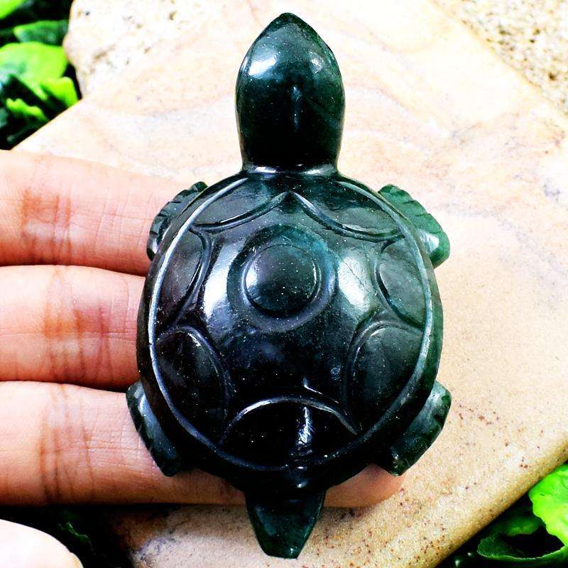 Genuine Green Jade Hand Carved Turtle
