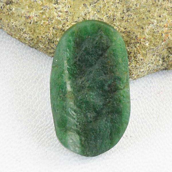 gemsmore:Genuine Green Moss Agate Druzy Untreated Loose Gemstone