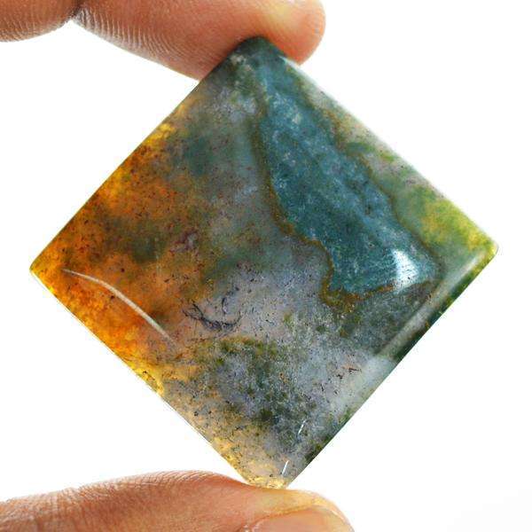 gemsmore:Genuine Green Moss Agate Untreated Loose Gemstone