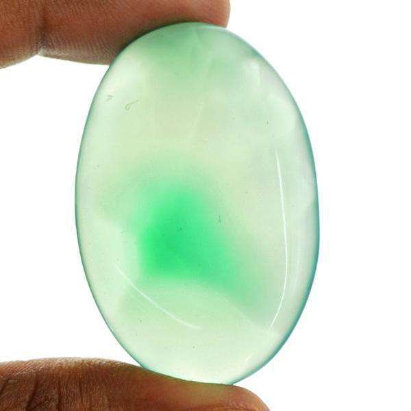 gemsmore:Genuine Green Onyx Oval Shape Untreated Loose Gemstone