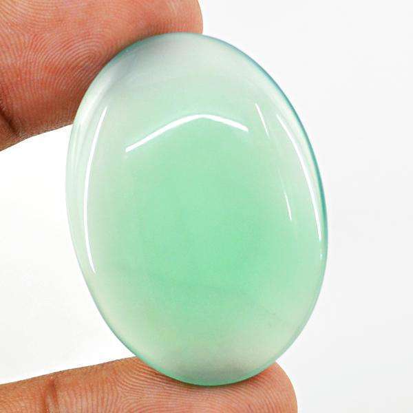 gemsmore:Genuine Green Onyx Oval Shape Untreated Loose Gemstone