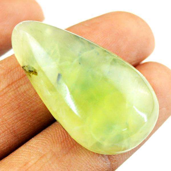 gemsmore:Genuine Green Phrenite Pear Shape Untreated Loose Gemstone