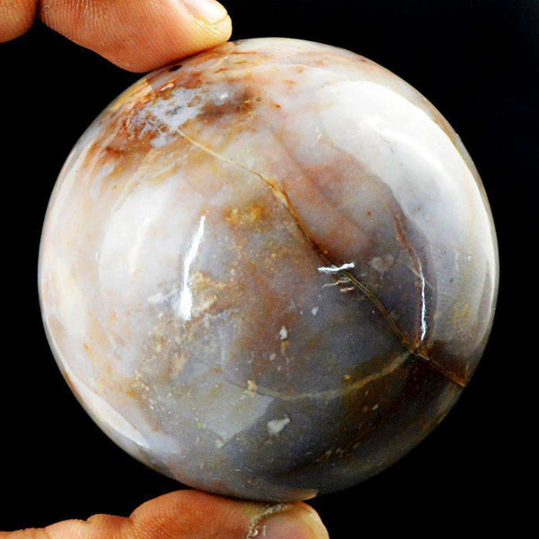 gemsmore:Genuine Hand Carved Agate Reiki Crystal Healing Sphere