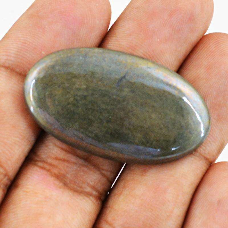 gemsmore:Genuine Hematite Gemstone Natural Oval Shape