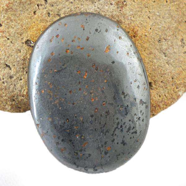 gemsmore:Genuine Hematite  Oval Shape Loose Gemstone