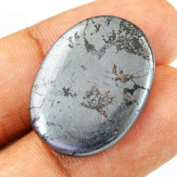 gemsmore:Genuine Hematite Oval Shape Untreated Loose Gemstone