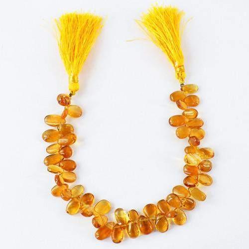 gemsmore:Genuine Hessonite Garnet Beads Strand