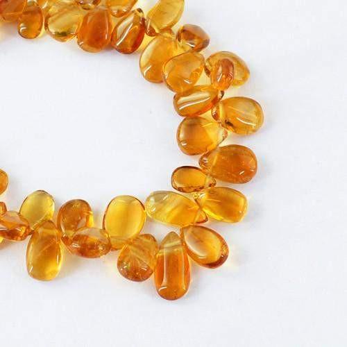 gemsmore:Genuine Hessonite Garnet Beads Strand