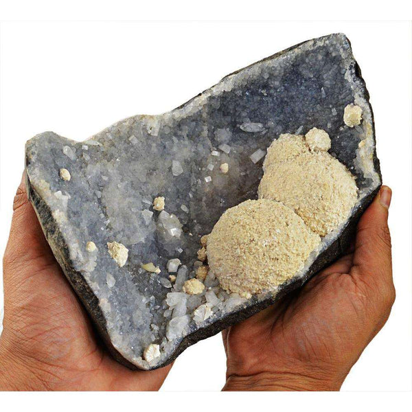 gemsmore:Genuine Himaliyan Cluster Druzy Rock Carved Rough