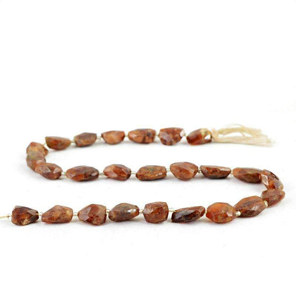 gemsmore:Genuine Indian Opal Drilled Beads Strand Natural Faceted