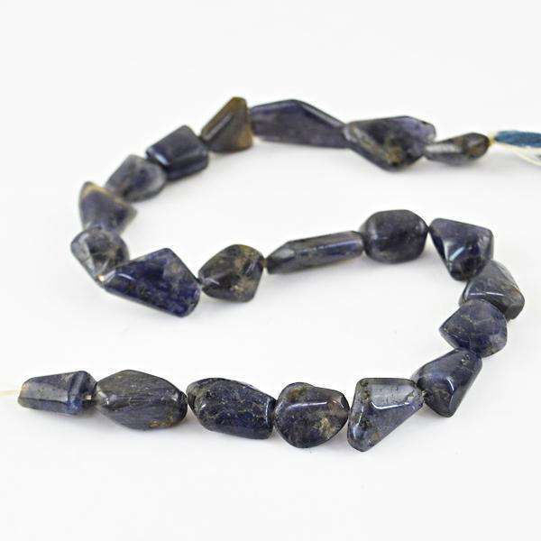 gemsmore:Genuine Iolite Drilled Beads Strand