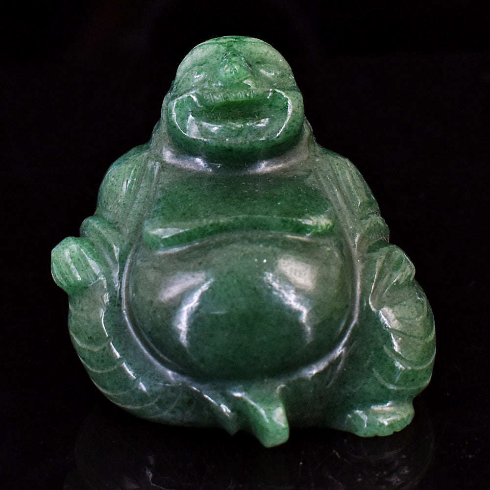 gemsmore:Genuine Jade  Hand Carved Genuine Crystal Gemstone Carving Laughing Buddha