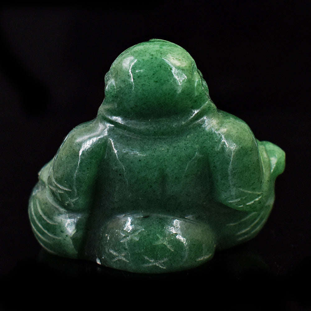 gemsmore:Genuine Jade  Hand Carved Genuine Crystal Gemstone Carving Laughing Buddha