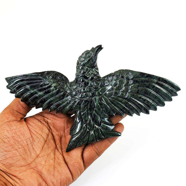 gemsmore:Genuine Kambaba Jasper Hand Carved Genuine Crystal Gemstone Carving Eagle