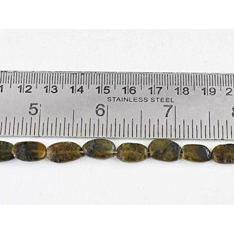 gemsmore:Genuine Labradorite Beads Strand - Natural Untreated Drilled