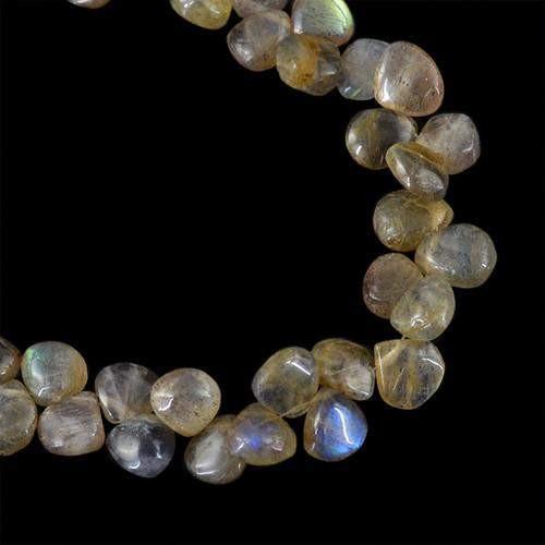 gemsmore:Genuine Labradorite Beads Strand