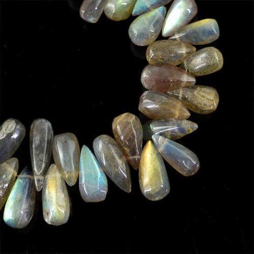 gemsmore:Genuine Labradorite Beads Strand