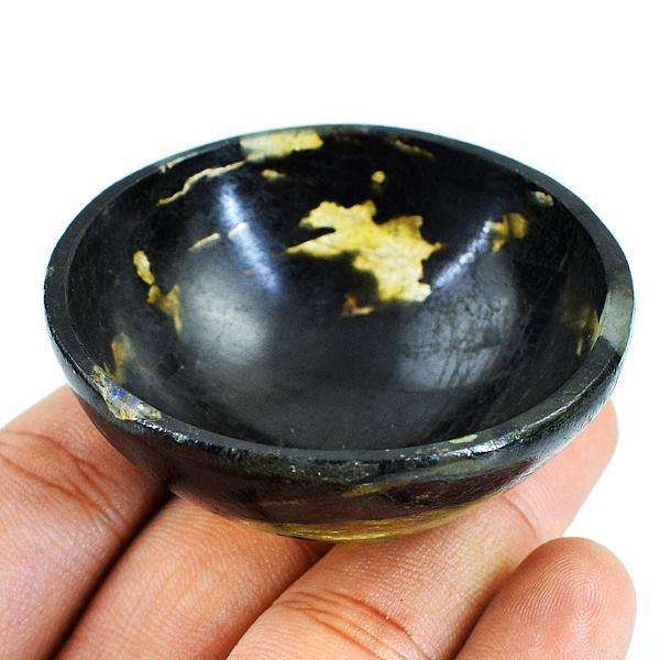 gemsmore:Genuine Labradorite Carved Bowl
