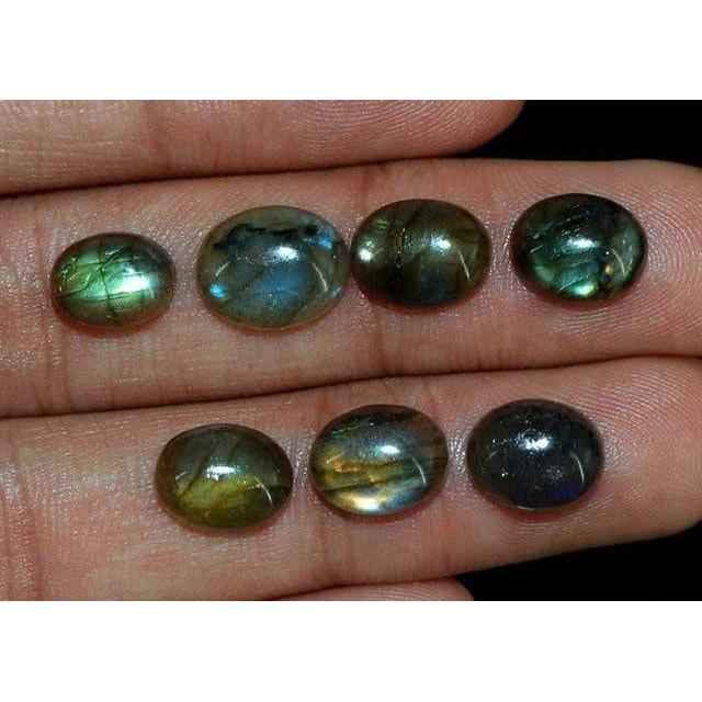 gemsmore:Genuine Labradorite Oval Shaped Gemstone Lot