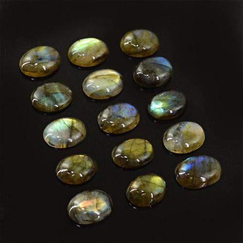 gemsmore:Genuine Labradorite Oval Shaped Gemstone Lot