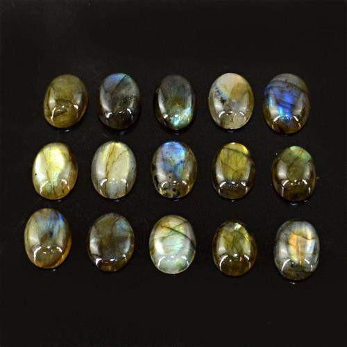 gemsmore:Genuine Labradorite Oval Shaped Gemstone Lot