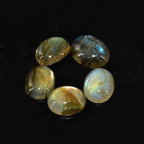 gemsmore:Genuine Labradorite Oval Shaped Gemstone Lot