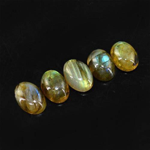 gemsmore:Genuine Labradorite Oval Shaped Gemstone Lot