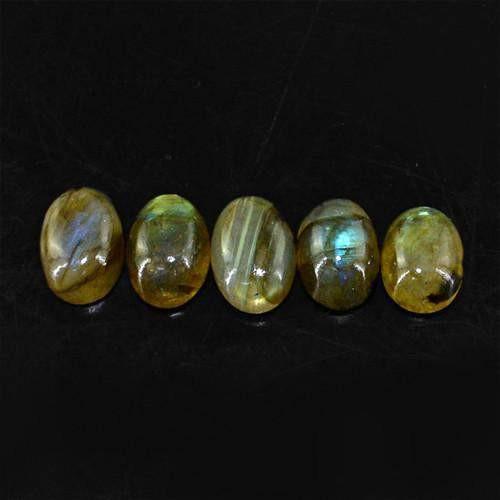 gemsmore:Genuine Labradorite Oval Shaped Gemstone Lot