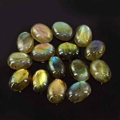 gemsmore:Genuine Labradorite Oval Shaped Gemstone Lot