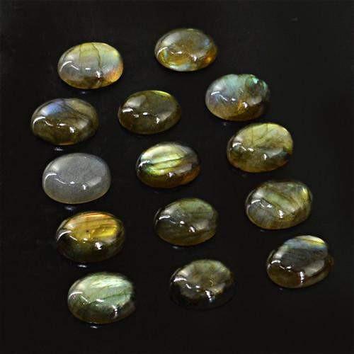 gemsmore:Genuine Labradorite Oval Shaped Gemstone Lot