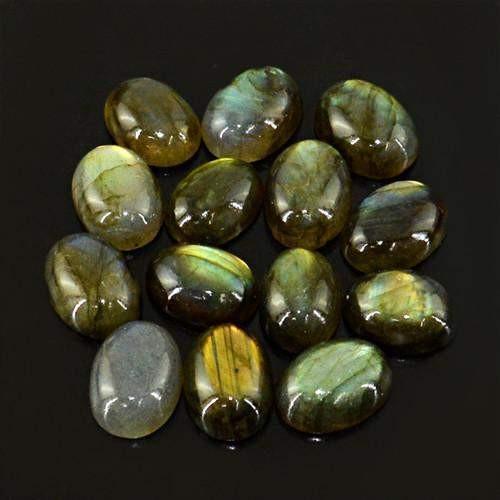 gemsmore:Genuine Labradorite Oval Shaped Gemstone Lot